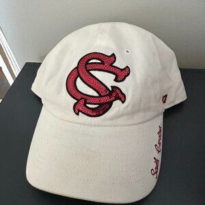 '47 Brand Adult University of South Carolina Gamecocks Adjustable Hat White Red